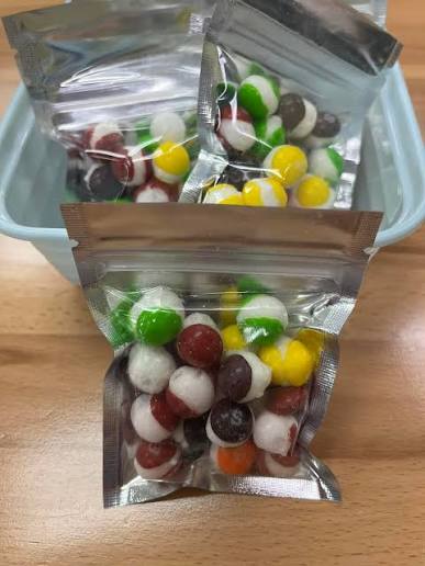 Rainbow Pop Sour Crunchers - freeze-dried candy in a resealable pouch